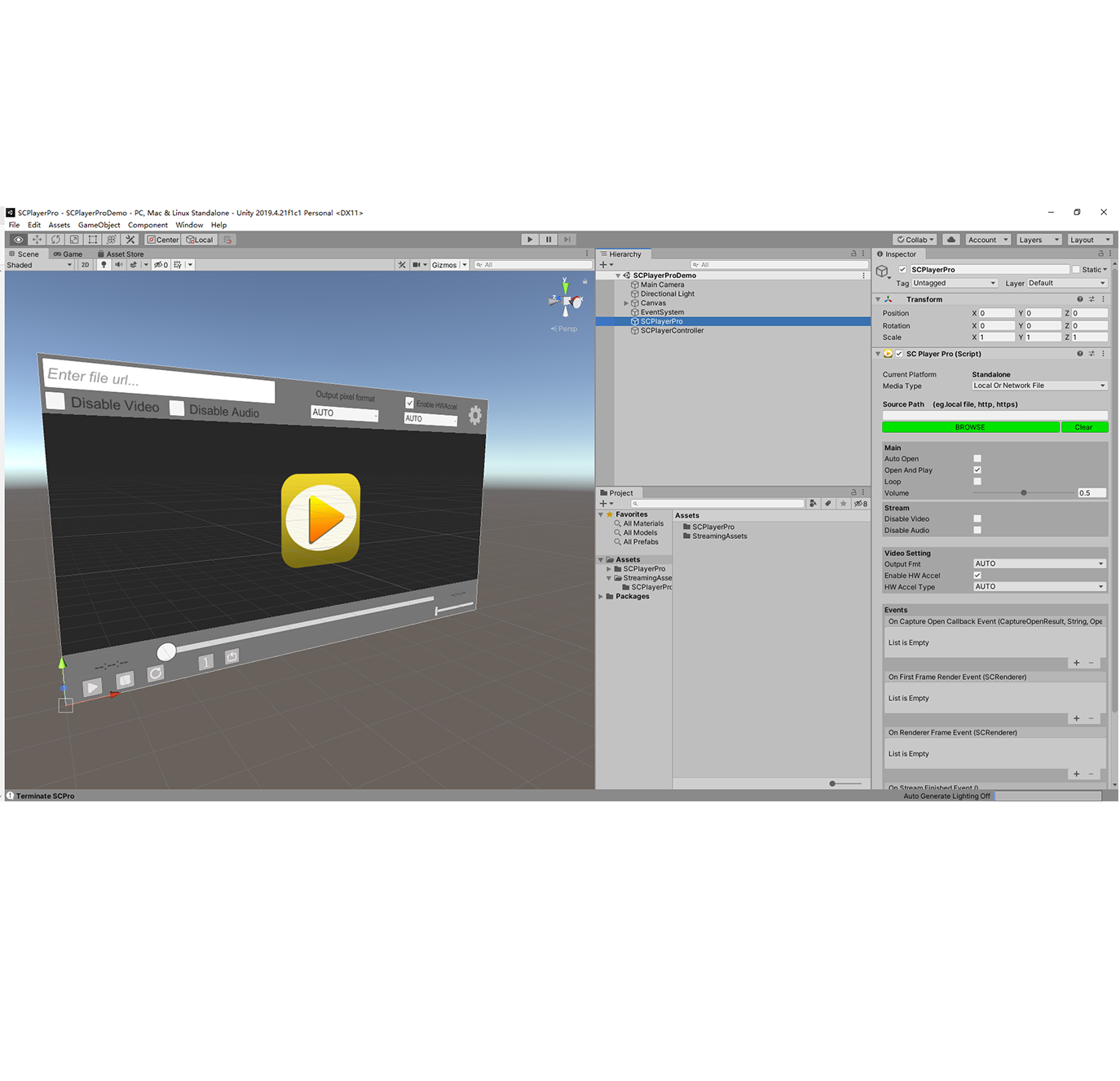 Unity rendering options