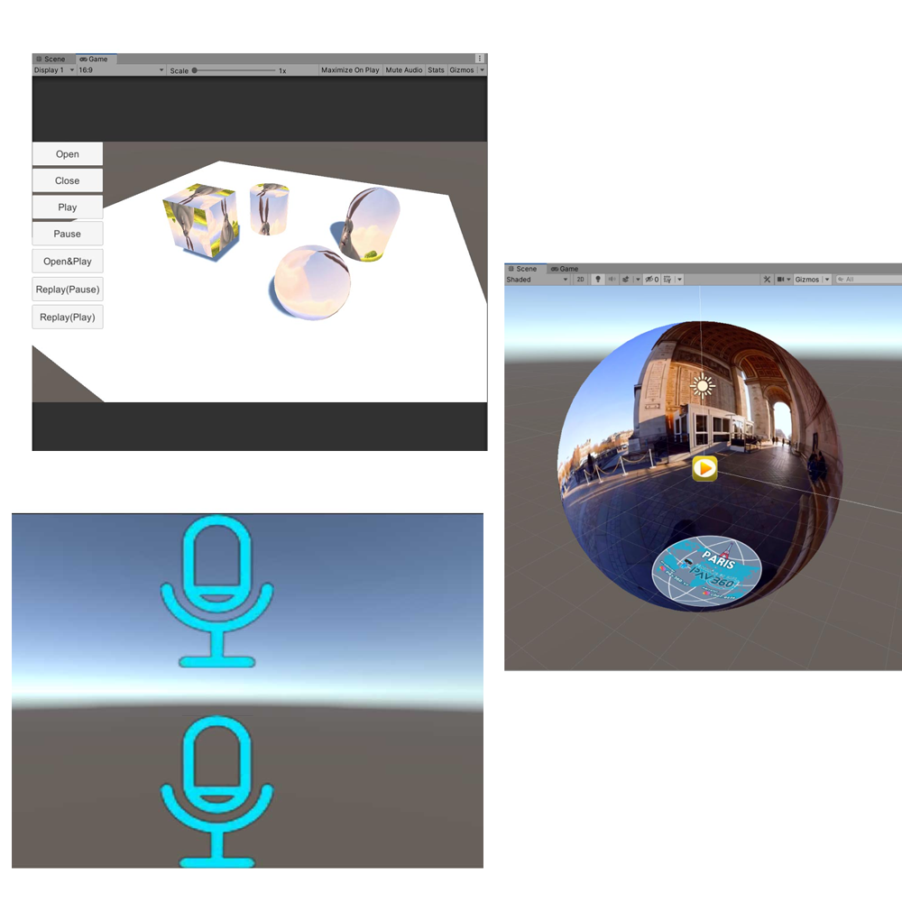 Unity application scenes